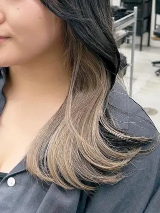 ミディアム カラー RYOSUKE ハイトーンのヘアスタイル