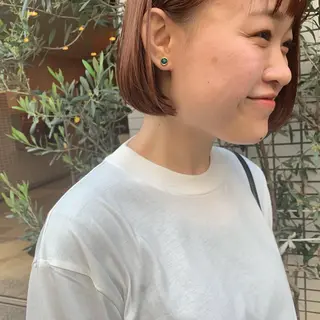 ショート カラー ヘアアレンジ 🫧透明感カラー/ ボブ/小笠原🪽のヘアスタイル
