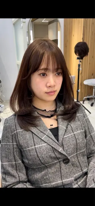 ミディアム 顔周り/透明感カラー /韓国ヘア/TAKUのヘアスタイル