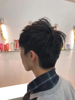 メンズ 本山　くせ毛のカット 尾島光季のヘアスタイル