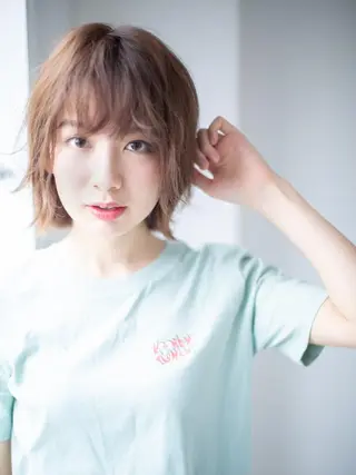 ショート カラー パーマ 池袋センターパート No.1 裕大のヘアスタイル