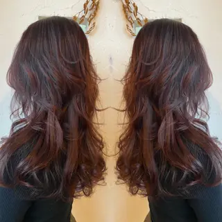 ロング カラー パーマ ヘアアレンジ メンズ ネイル 美容室 ソンリエのヘアスタイル