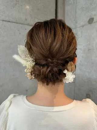 セミロング ヘアアレンジ 女性に人気♪ はやしほのかのヘアスタイル