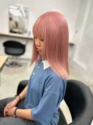 ロング カラー ヘアアレンジ トレンドモテカラー 🩷色落ちまで可愛くのヘアスタイル