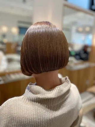 ショート カラー ボブ/ハイトーン 立川loose 下田のヘアスタイル