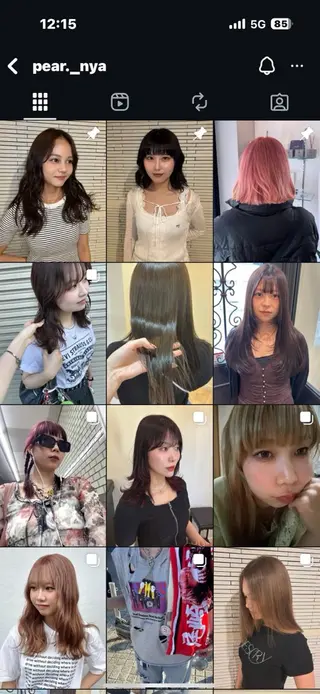 ミディアム カラー Fukuma Karinのヘアスタイル