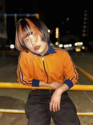 ショート mirai/ブリーチ ダブルカラーのヘアスタイル