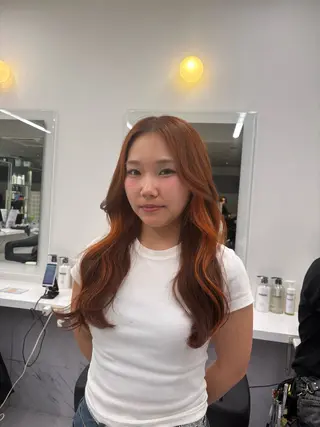カラー beige🤎ダブル カラー/レイヤー🧸のヘアスタイル