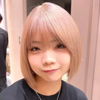 ショート カラー ブリーチ/暖色/ ダブルカラー/ゆきなのヘアスタイル