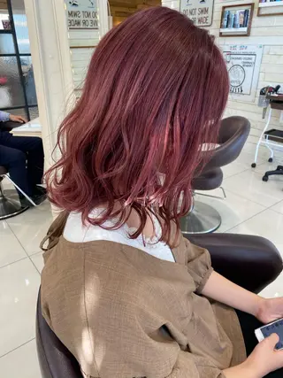 ミディアム riho/ブリーチ/ デザインカラー/辻堂のヘアスタイル