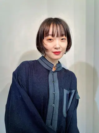 ショート カラー パーマ* 顔まわり似合わせのヘアスタイル