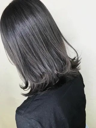 ミディアム カラー 映える顔周りカット ♥️韓国ヘア"ちぇるのヘアスタイル