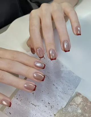 ネイル RAFFINE 月🦋🩵のネイルデザイン