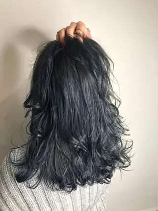 ロング カラー ヘアアレンジ キッズ カラー特化サロン Eir心斎橋のヘアスタイル