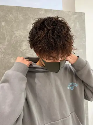 パーマ メンズ 吹田 駿 髪質改善縮毛矯正のヘアスタイル