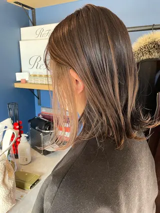 ミディアム カラー かわさき ともやのヘアスタイル