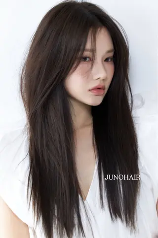 ロング カラー JUNO韓国ヘア MIAN.⋆𝜗𝜚のヘアスタイル