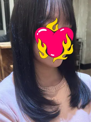 セミロング カラー 新宿/複雑履歴/ ブリーチ/西川翔真のヘアスタイル