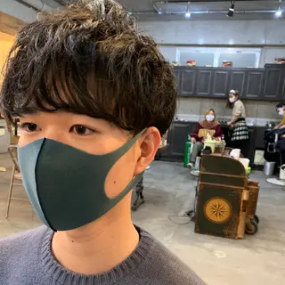 ショート カラー パーマ メンズ 南堀江🌿パーマ Tetsu【テツ】のヘアスタイル