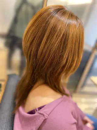 セミロング サイトウ ナツキのヘアスタイル