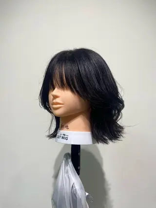 ミディアム メンズカット/韓国 ウルフ/毛流れのヘアスタイル