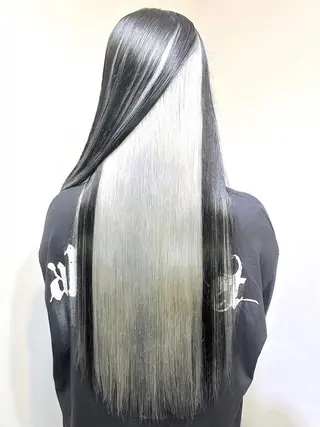 ロング カラー ブリーチ毛対応酸性 ストレート🌈サキのヘアスタイル