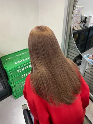 カラー 乾かしただけで艶髪✨ 縮毛矯正天王寺はやとのヘアスタイル