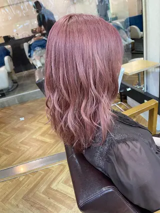 ミディアム カラー 髪質改善&艶カラー Zina💋池袋のヘアスタイル