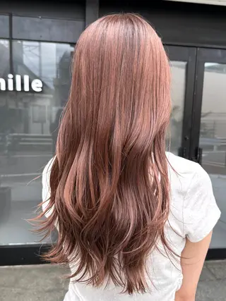 ロング カラー 透明感カラー/パーマ 🌀アオノアユミのヘアスタイル