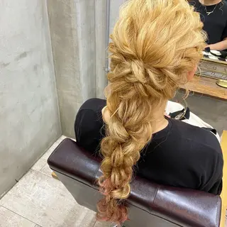 ロング まつパ・ヘアセット ♡Chinami♡のマツエク・マツパデザイン