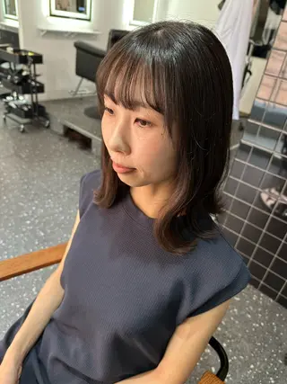 セミロング 髪質改善⭐️縮毛矯正 吉祥寺⭐️Rinaのヘアスタイル