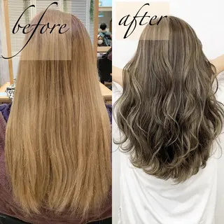 ロング カラー ヘアアレンジ TATSUYA アートディレクターのヘアスタイル