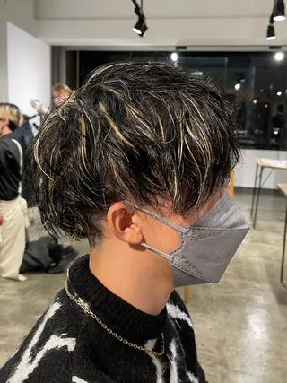 ミディアム メンズ メンズケアブリーチ 特化🔥村田のヘアスタイル