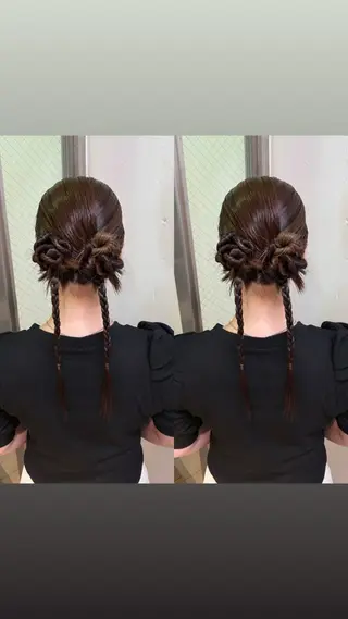 ロング ヘアアレンジ 艶カラー/ ストレート/くるみのヘアスタイル