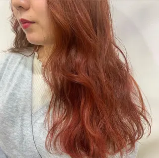 ロング カラー ヘアアレンジ チャンモリパーマ/韓 国/Minami🦋のヘアスタイル