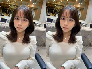 ミディアム 新宿/韓国レイヤー/ 顔周りカット松本美晴のヘアスタイル