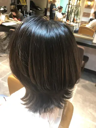 ミディアム 髪質改善縮毛矯正 リピートNo.1米倉のヘアスタイル