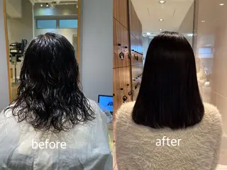 セミロング パーマ 縮毛矯正/レイヤー /ひかるのヘアスタイル