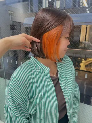 ショート 🌸インナーカラー 🌸藤井春華のヘアスタイル