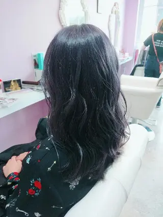 セミロング カラー ヘアアレンジ ナカシマ  アユミのヘアスタイル