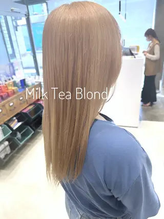 セミロング カラー 🎨川崎ブリーチカラ ー🎨【春弥】のヘアスタイル