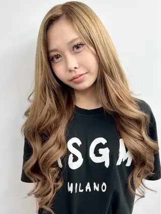 ロング カラー alpha. カラーエクステ下妻のヘアスタイル
