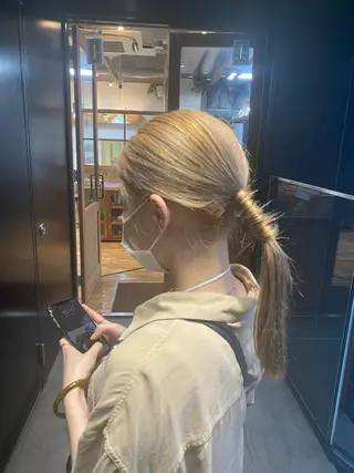 ミディアム カラー ヘアアレンジ re naのヘアスタイル