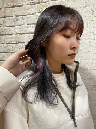 ロング カラー 韓国ヘア／艶カラー minamiのヘアスタイル