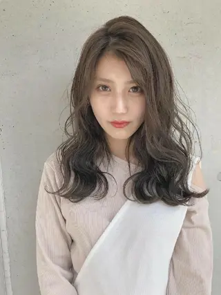 ミディアム ヘアアレンジ カラー パーマ GiseL 博多 ジゼル　博多のヘアスタイル