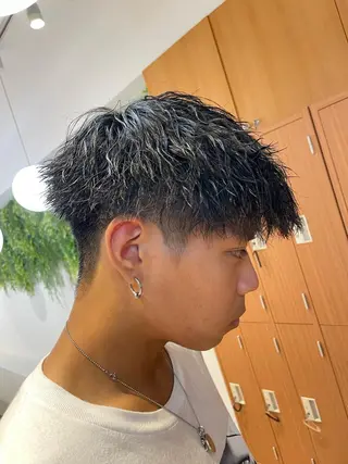 ショート パーマ メンズ レイヤー/韓国ヘア /顔周り/大久保貴之のヘアスタイル