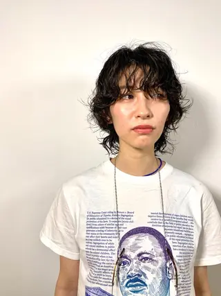 ミディアム パーマ よしだ とおいのヘアスタイル