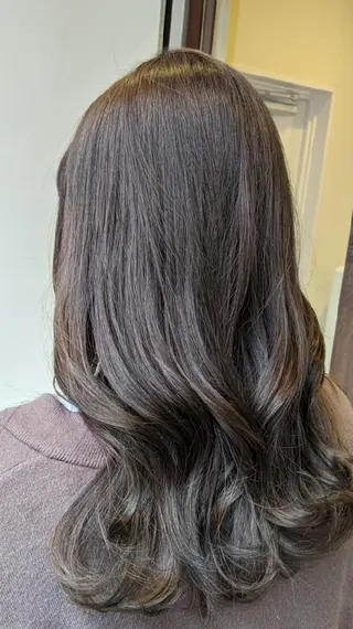 ロング 髪質改善&白髪ぼかし カラー♡店長みやけ♡のヘアスタイル