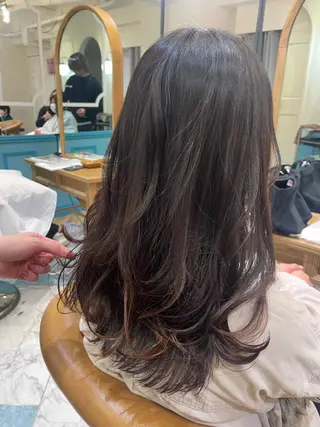 ミディアム カラー パーマ ヘアアレンジ 🌈似合わせカット/ 髪質改善/山本🌈のヘアスタイル