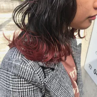 セミロング カラー riho/ブリーチ/ デザインカラー/辻堂のヘアスタイル